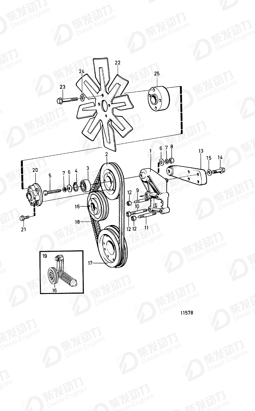 volvo penta Fan hub 862004 Drawing volvo penta Fan hub 862004 Drawing